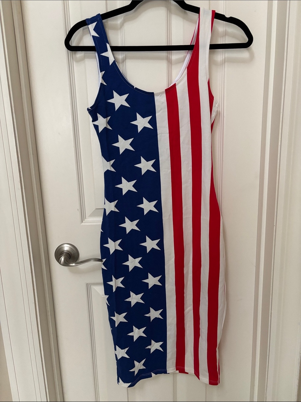 Material Girl Red, White & Blue Star-Print Midi Tank Dress